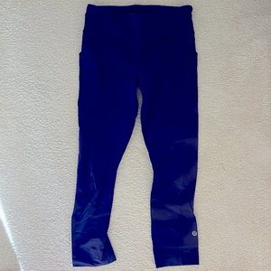 Lululemon Pace Rival leggings. Color is a deep indigo, size 4.